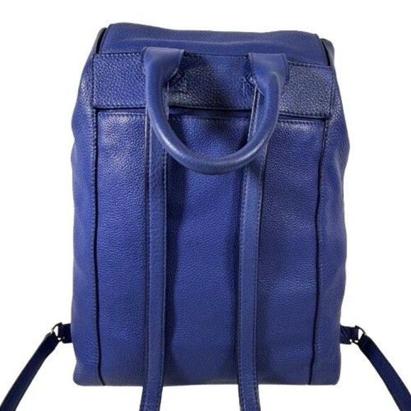 Tory Burch Harper Double TT Logo Embossed Pebble Leather Macaw Backpack MRP $495 main image 15